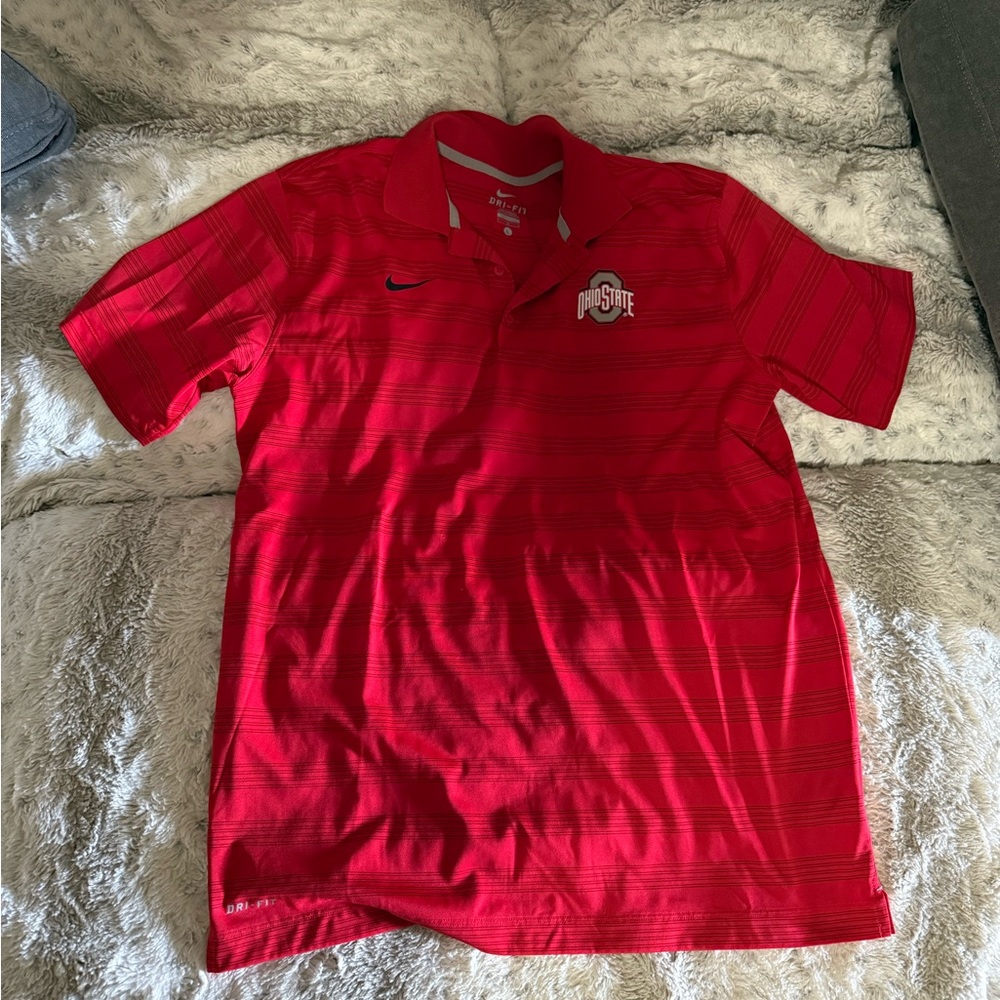 Nike Men's Red Ohio State Polo.